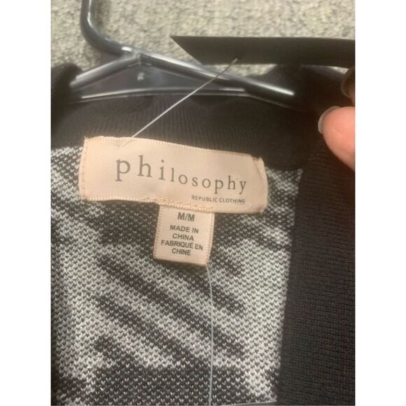 Philosophy Houndstooth Cardigan Sweater - Picture 7 of 11